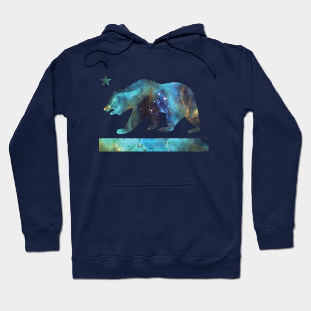 California Bear Flag (deep space design) Hoodie by robotface